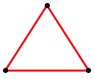 Un tri&aacute;ngulo perfectamente dibujado.